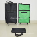 Wholesale trolley shopping bag, customized shopping trolley bag with 2 wheels